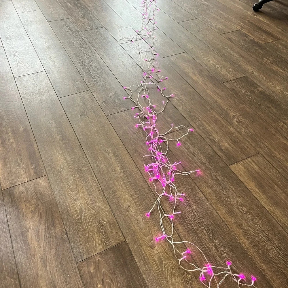 15 ft String of Pink LED Lights. Bedroom dorm room fun. Excellent condition